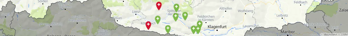 Map view for Pharmacies emergency services nearby Großkirchheim (Spittal an der Drau, Kärnten)
